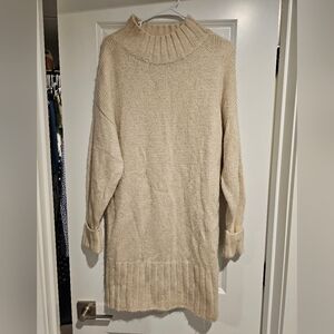 Beautiful Express Sparkly White Sweater Dress